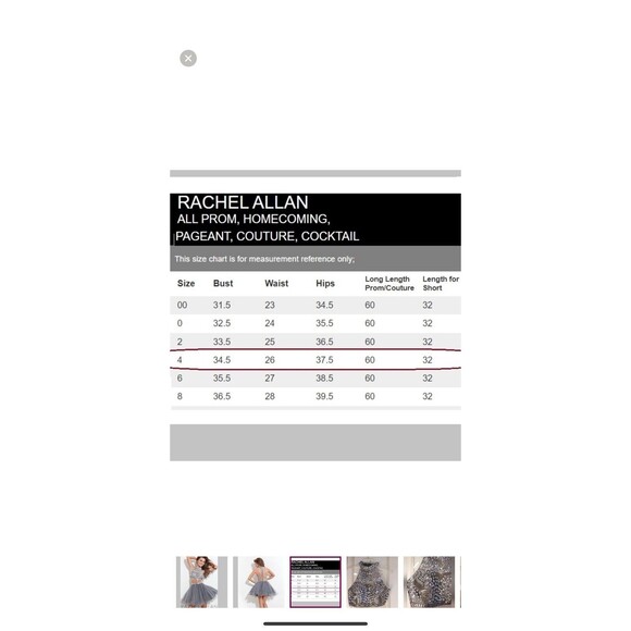 Rachel Allen Gunmetal Prom Dress Size 2 - Picture 5 of 5